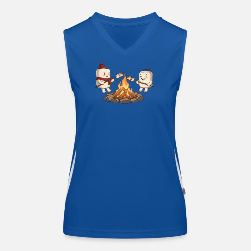 Lagerfeuer-Marshmallow-Freunde Funktionelles Kontrast-Tank Top für Frauen