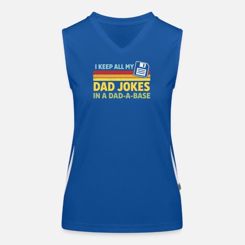 Dad Jokes Shirt Programmierer Papa Humor Funktionelles Kontrast-Tank Top für Frauen