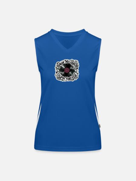 Dunkle Melodien drehen sich ewig - Funktionelles Kontrast-Tank Top für Frauen - Royal/Weiß - Vorne