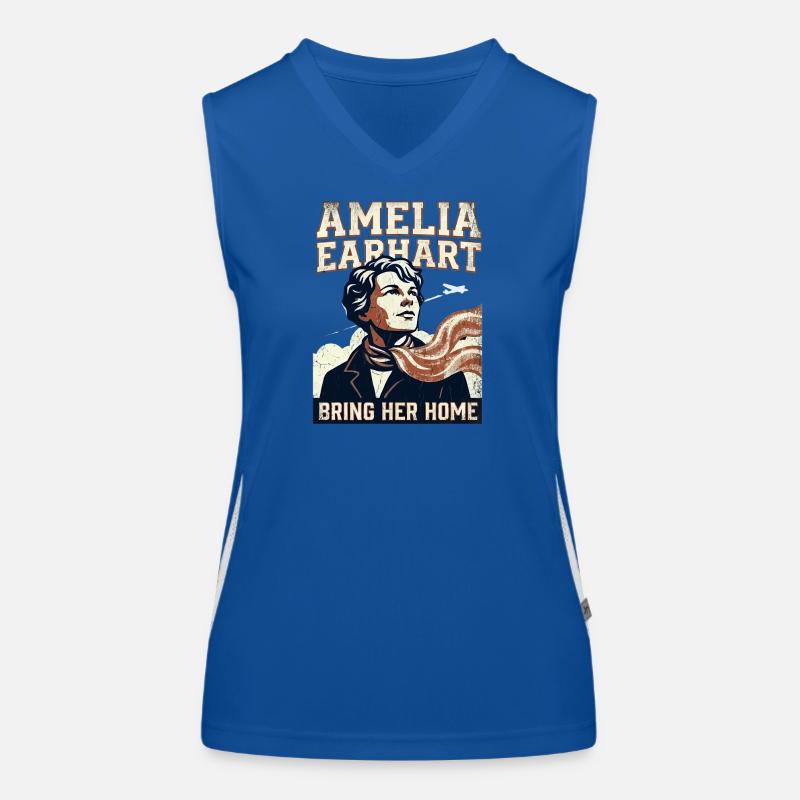Amelia Earhart – Bring sie nach Hause Funktionelles Kontrast-Tank Top für Frauen
