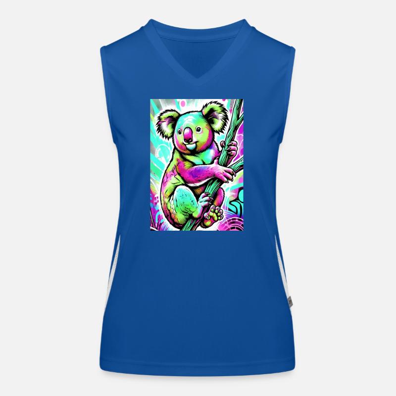 Koala - Women's Functional Contrast Tank Top - royal/white
