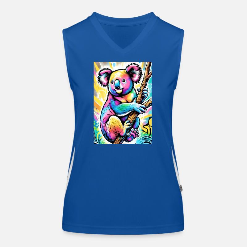 Koala - Women's Functional Contrast Tank Top - royal/white