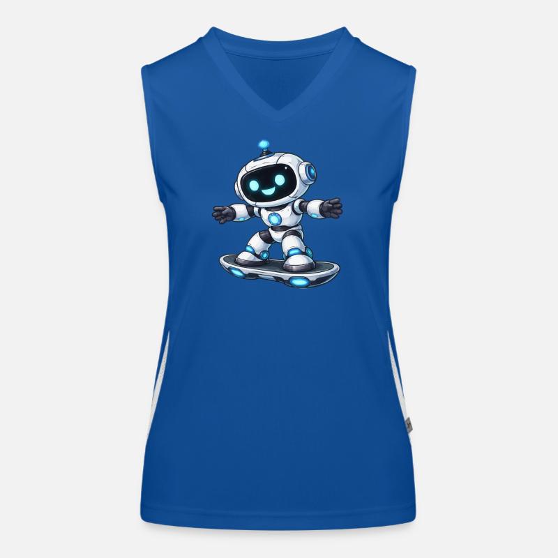 Robot Hoverboard  Funktionelles Kontrast-Tank Top für Frauen