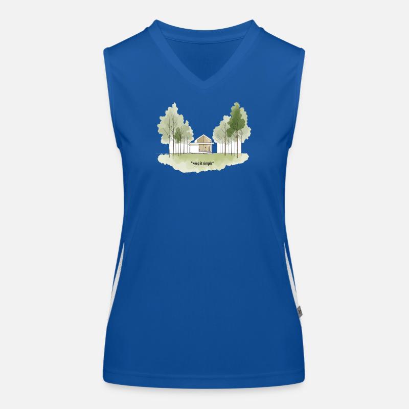 Keep It Simple Cabin Landscape Women's Functional Contrast Tank Top