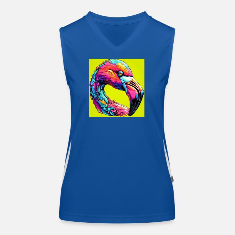 flamingo - Women's Functional Contrast Tank Top - royal/white