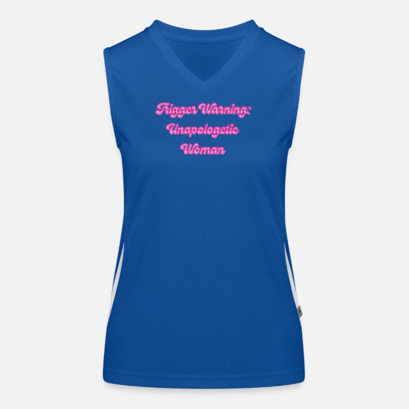 Trigger Warning: Unapologetic Woman Funktionelles Kontrast-Tank Top für Frauen