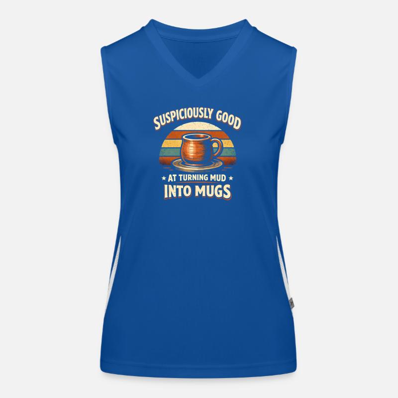 Mud Becomes Cup | Pottery Women's Functional Contrast Tank Top