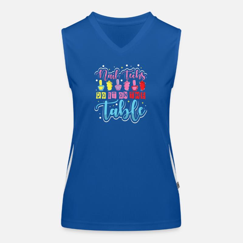 Nageldesigner Nageldesignerin Kosmetik Nagelstudio Funktionelles Kontrast-Tank Top für Frauen