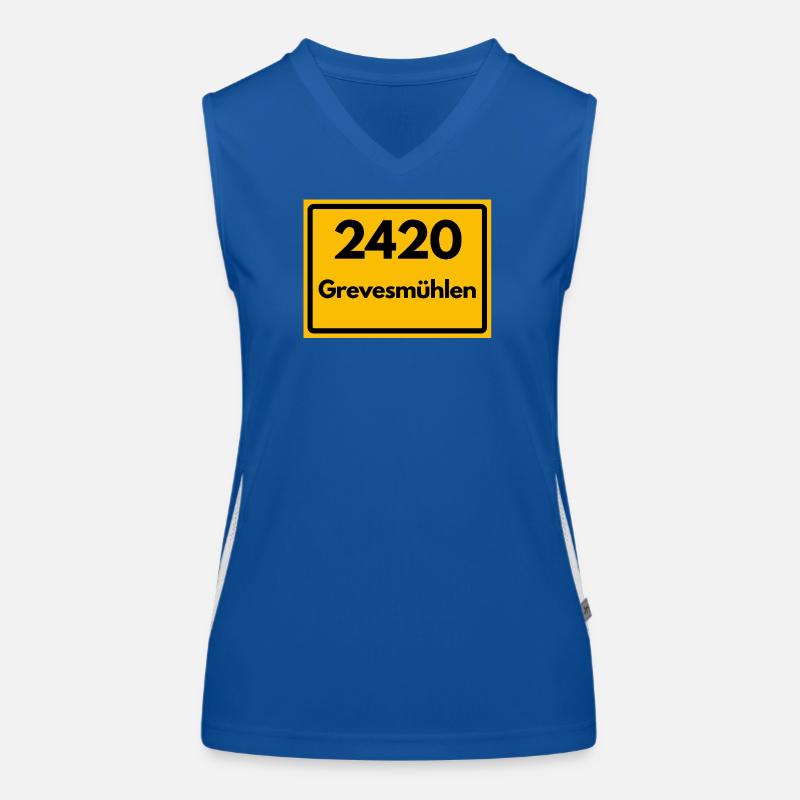ALTE POSTLEITZAHL PLZ RETRO 2420 GREVESMÜHLEN Funktionelles Kontrast-Tank Top für Frauen
