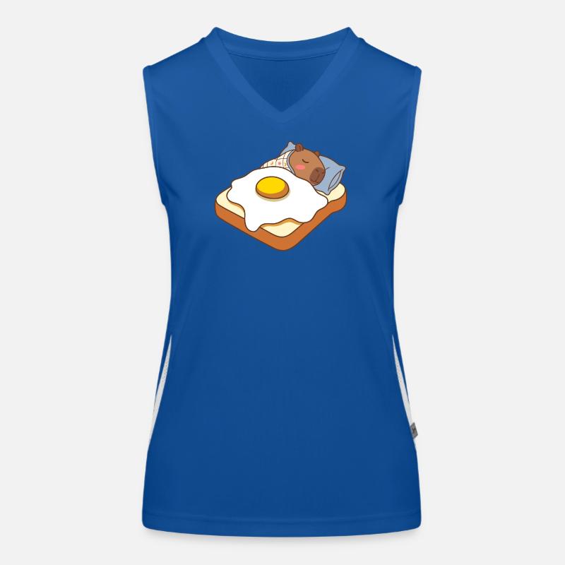 Eggpybara: Niedliches Capybara auf Toast-Frühstück Funktionelles Kontrast-Tank Top für Frauen