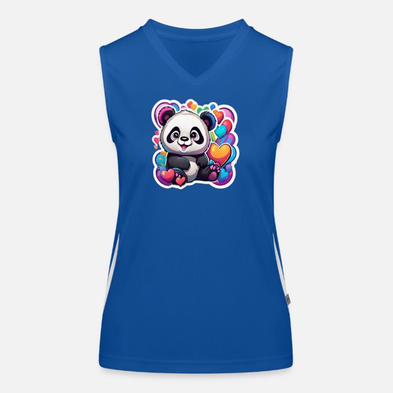 Panda Coeurs Coloré Débardeur respirant contrasté Femme