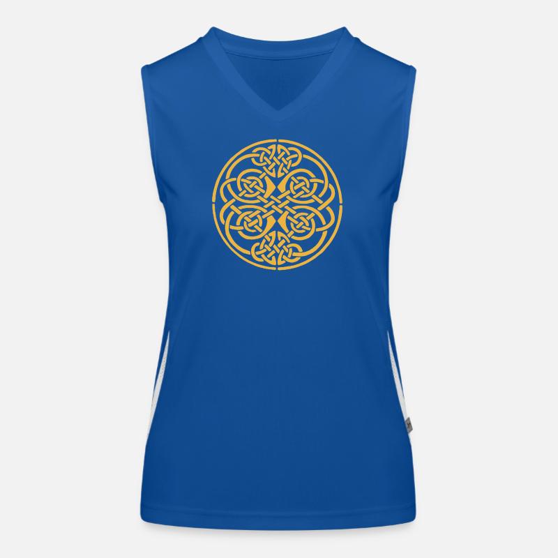 Celtic Gold Knot Mandala Women's Functional Contrast Tank Top