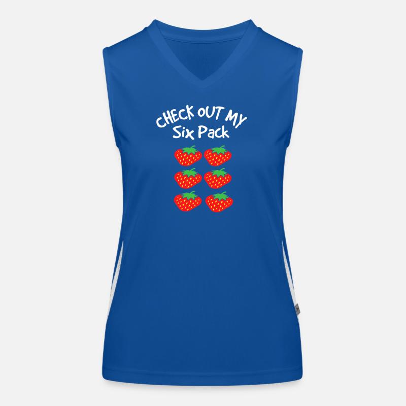 Strawberry Six Pack Graphic Tee Women's Functional Contrast Tank Top