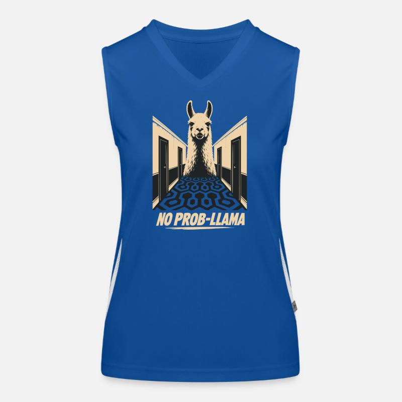 Llama They Bite You Regret Horror Funktionelles Kontrast-Tank Top für Frauen