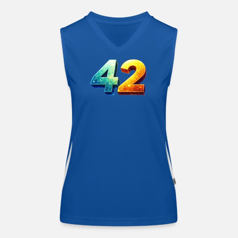 42 Cosmic Number – Design de nerds et science-fiction Débardeur respirant contrasté Femme