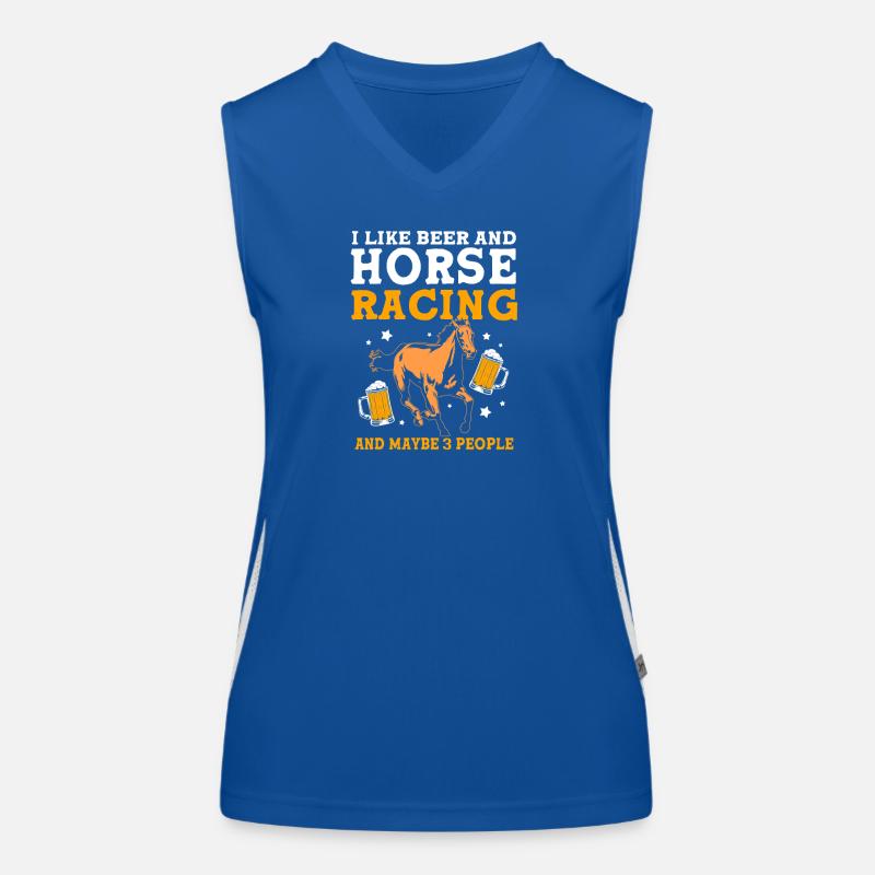 Pferderennen Bier Funktionelles Kontrast-Tank Top für Frauen