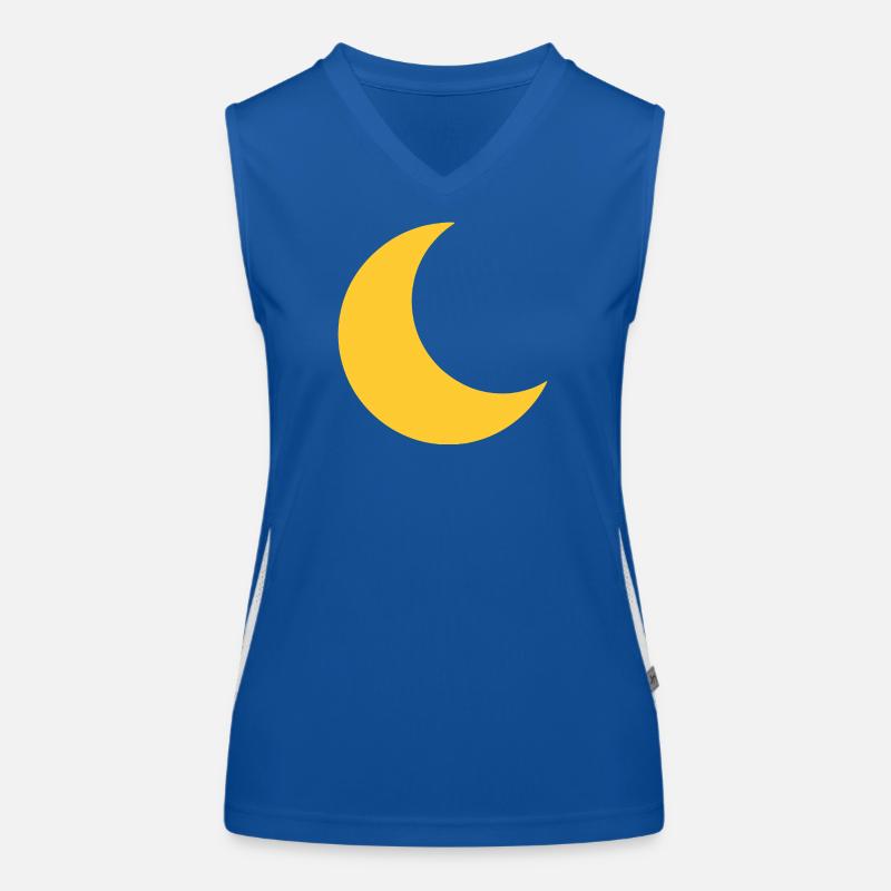 Silhouette de la Lune Jaune Débardeur respirant contrasté Femme