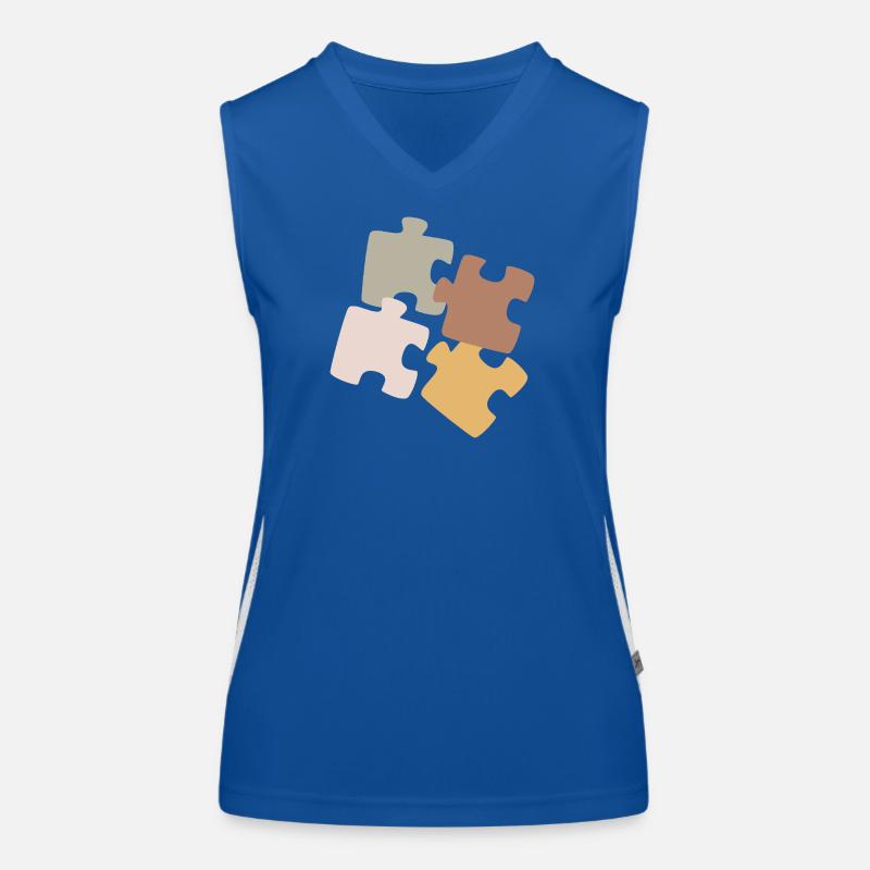 Puzzle Patchwork Vielfalt Funktionelles Kontrast-Tank Top für Frauen