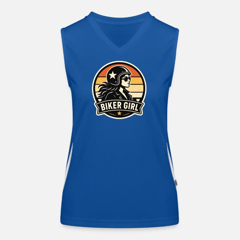 Biker Girl Funktionelles Kontrast-Tank Top für Frauen