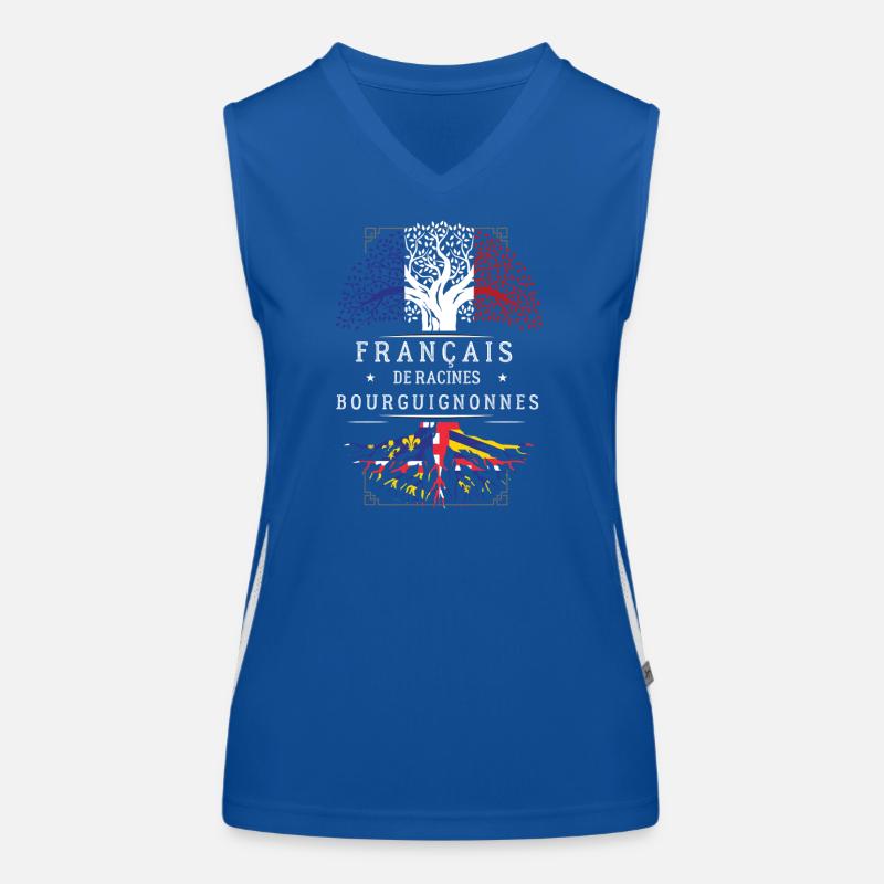 Francais De Racines Bourguignonnes T-Shirt Cade... Débardeur respirant contrasté Femme