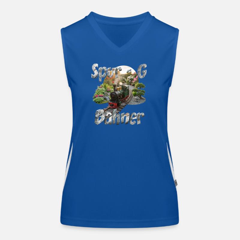 Spur G Bahner – Gartenbahn im Blütenmeer Funktionelles Kontrast-Tank Top für Frauen