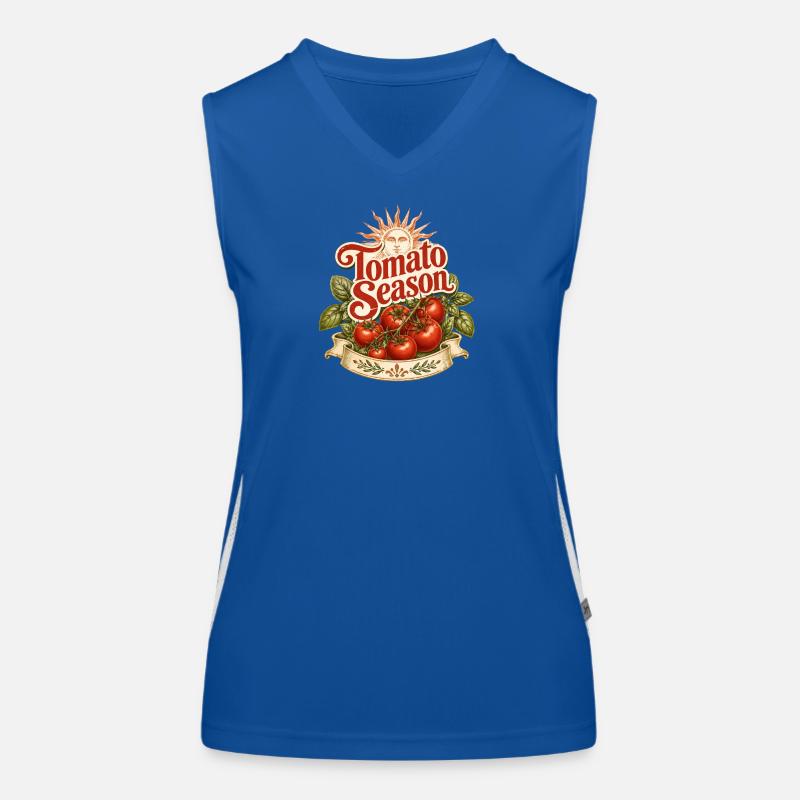 Tomaten-Saison Funktionelles Kontrast-Tank Top für Frauen