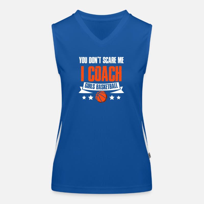 Ich trainiere den Mädchen-Basketball Funktionelles Kontrast-Tank Top für Frauen