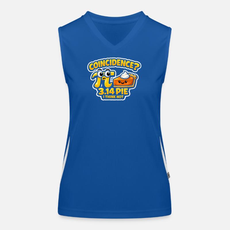 Pi Day Coincidence 3.14 Math Cake Design Women's Functional Contrast Tank Top