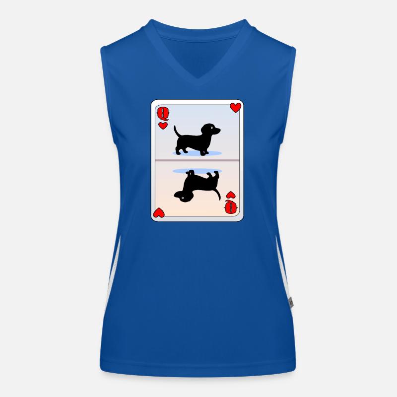 Jeu de cartes teckel Débardeur respirant contrasté Femme
