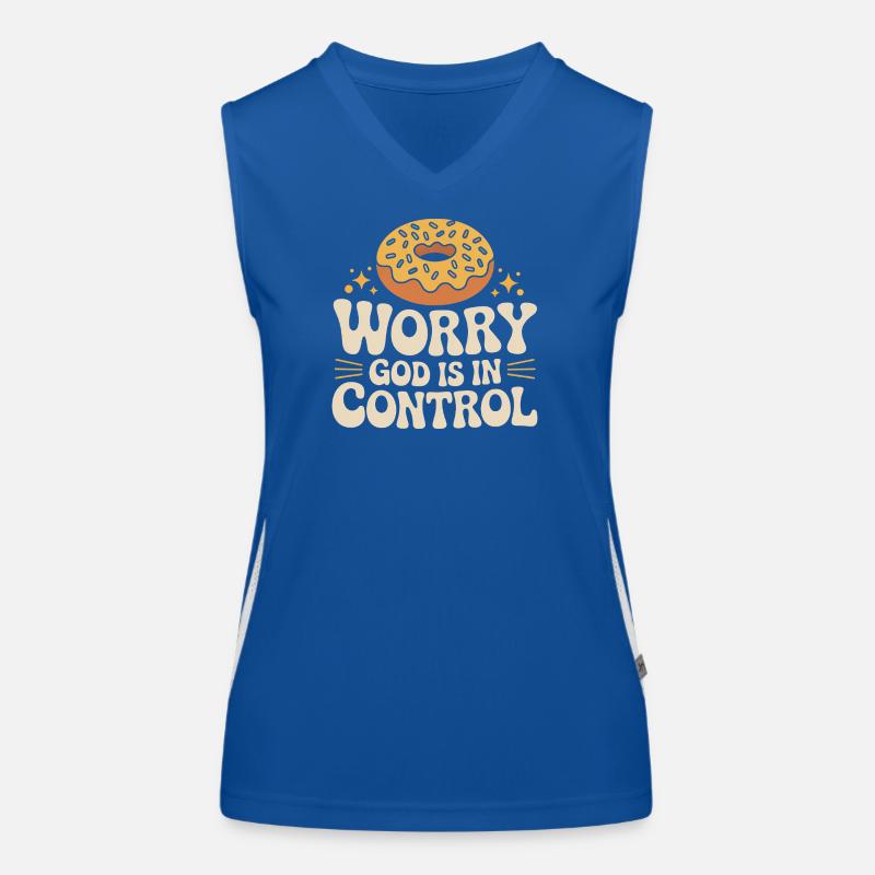 Worry Not, God Is In Control Women's Functional Contrast Tank Top