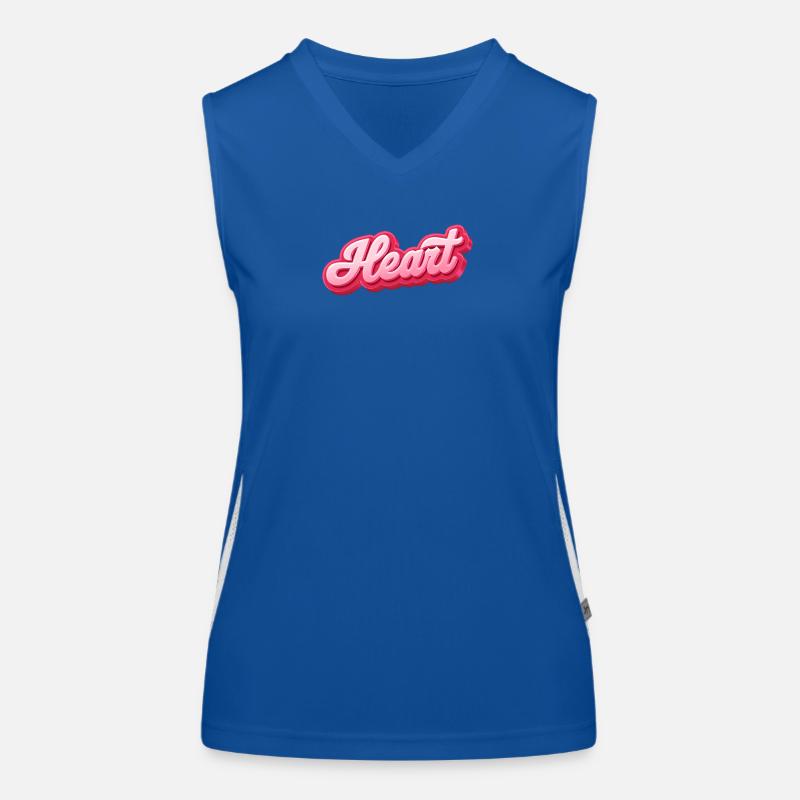 Heartbeat Script Lettering Women's Functional Contrast Tank Top