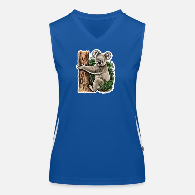 Koala auf dem Baum Funktionelles Kontrast-Tank Top für Frauen