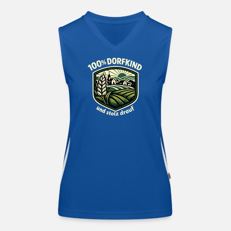 Dorfkind Ländliche Ernte Funktionelles Kontrast-Tank Top für Frauen