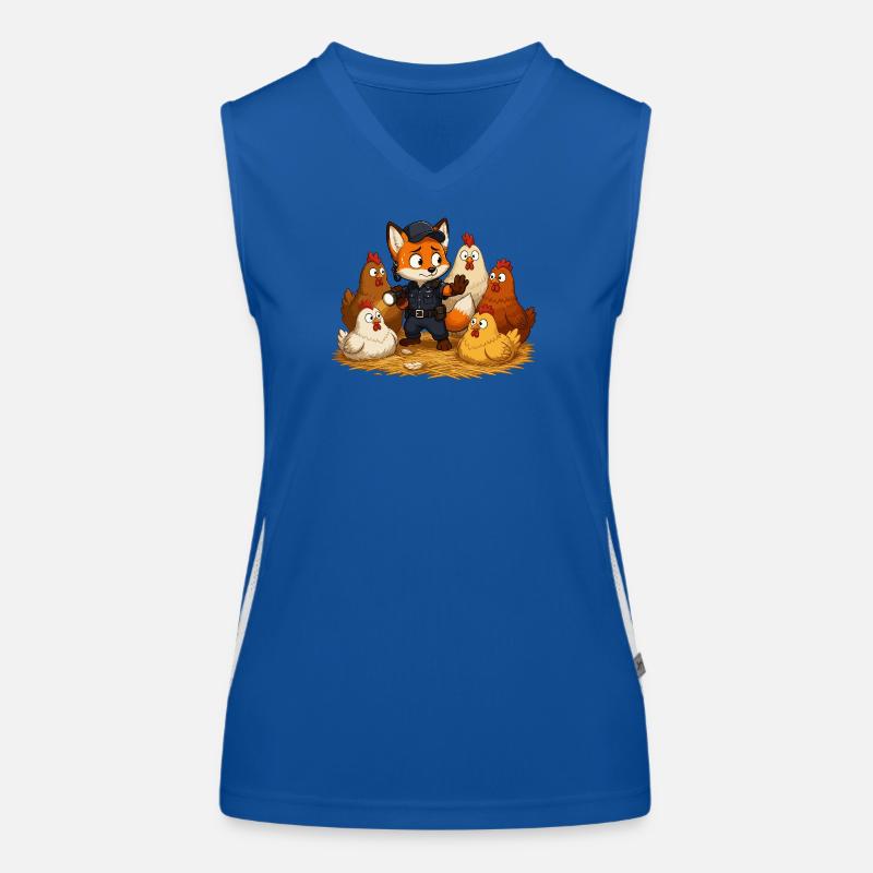 Fuchs Sicherheitsheld Hof Funktionelles Kontrast-Tank Top für Frauen