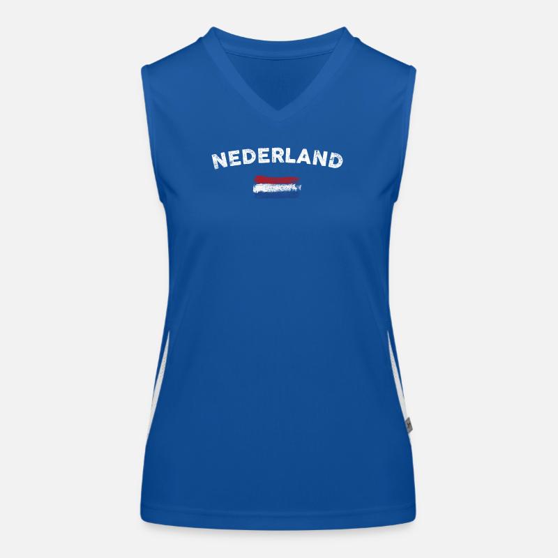 Drapeau des Pays-Bas Coup de pinceau Débardeur respirant contrasté Femme