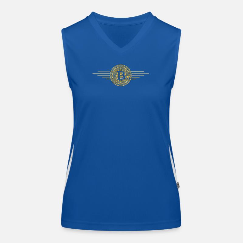 BTC Bitcoin Logo Funktionelles Kontrast-Tank Top für Frauen