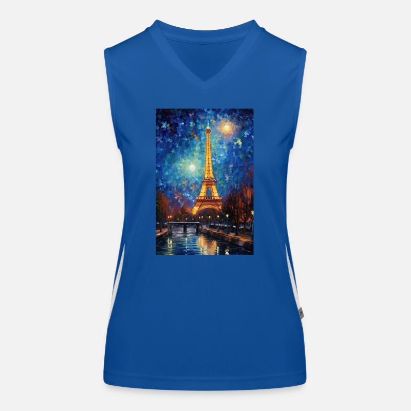 Eiffel tower Women's Functional Contrast Tank Top