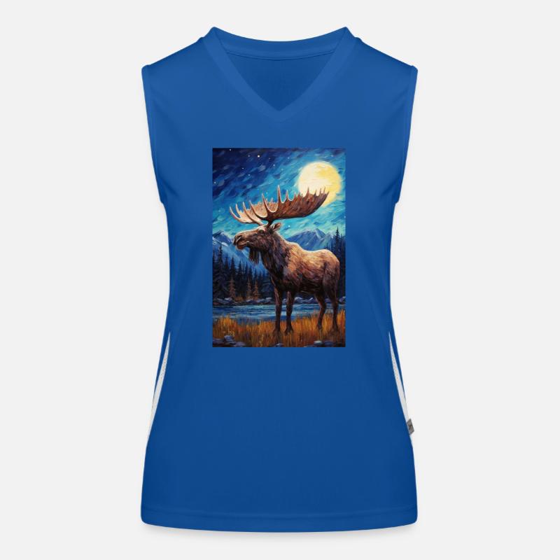 Elch Funktionelles Kontrast-Tank Top für Frauen