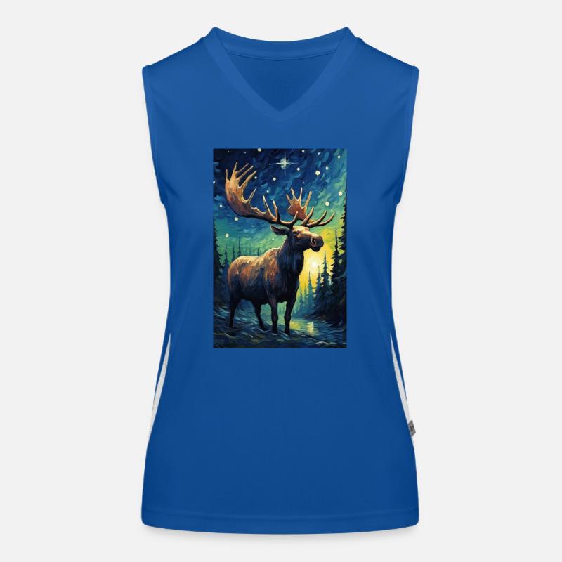 Elch Funktionelles Kontrast-Tank Top für Frauen