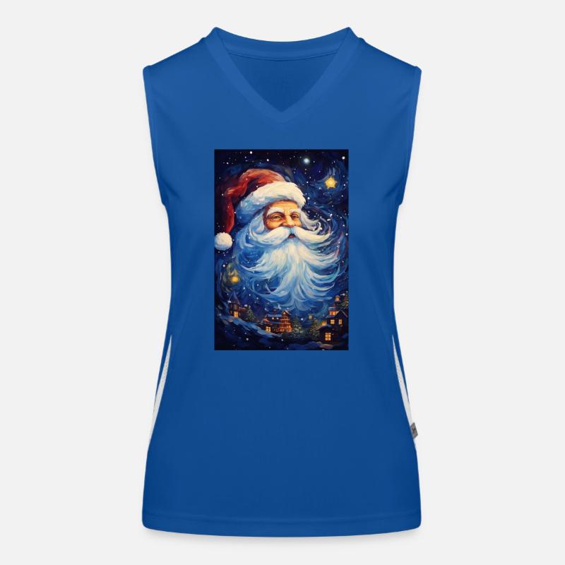 Weihnachtsmann Funktionelles Kontrast-Tank Top für Frauen