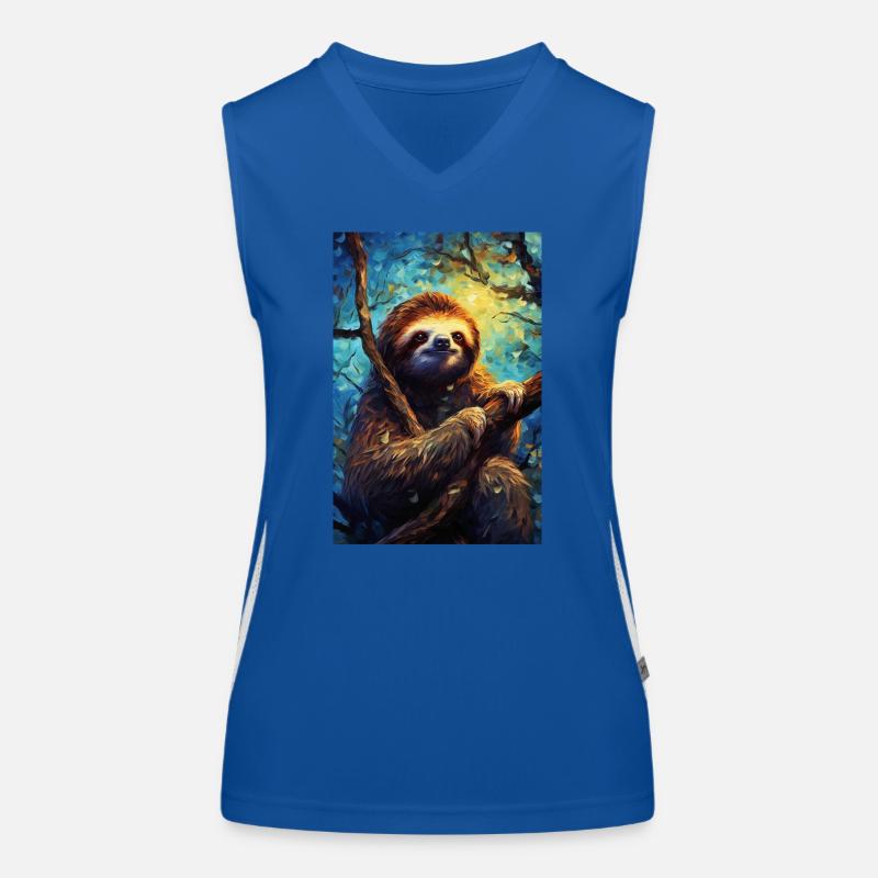 Faultier Funktionelles Kontrast-Tank Top für Frauen