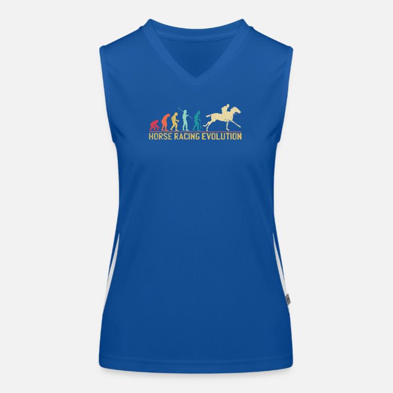 Pferderennen-Evolutionsdesign Funktionelles Kontrast-Tank Top für Frauen