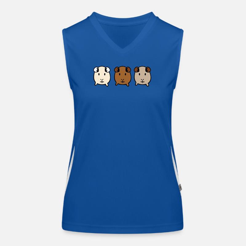 guinea pig - Women's Functional Contrast Tank Top - royal/white