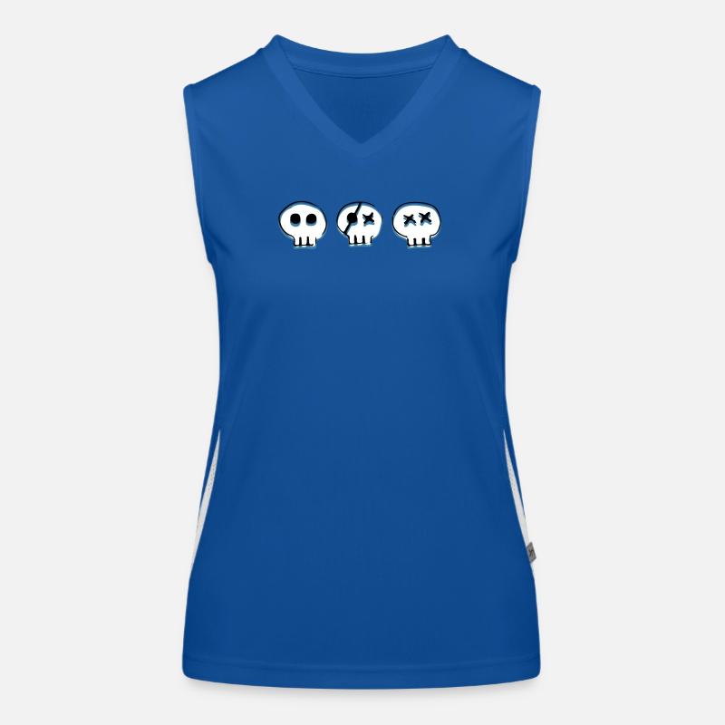Bones Skulls Women's Functional Contrast Tank Top