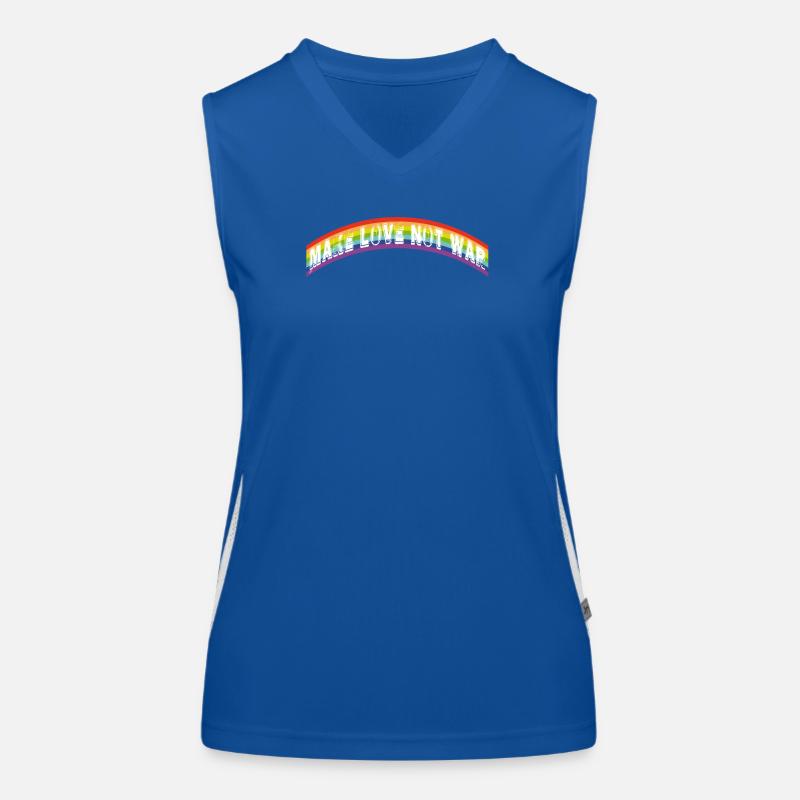 make love not war | rainbow flag Funktionelles Kontrast-Tank Top für Frauen