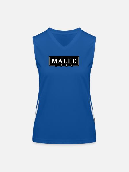 Malle 2026 Mallorca Holidays - Women's Functional Contrast Tank Top - royal/white - Front