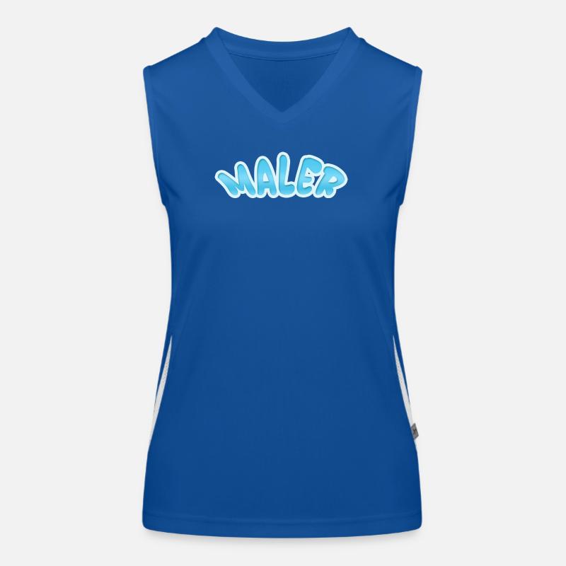 Design bleu style bulle WALER Débardeur respirant contrasté Femme