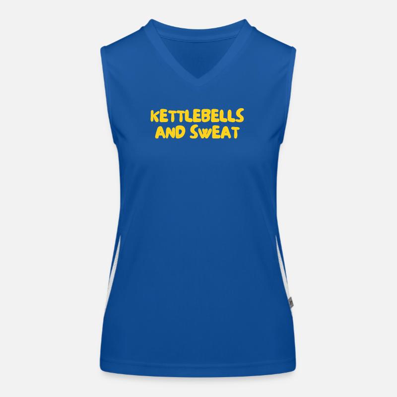 Kettlebells und Schweiß Funktionelles Kontrast-Tank Top für Frauen