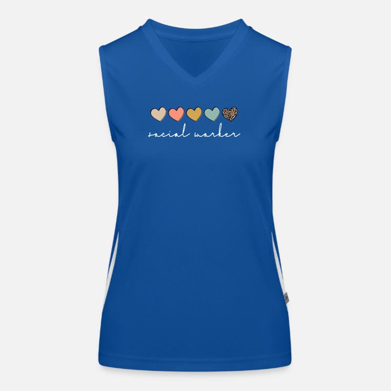 Herzliches Sozialarbeiter-Skript Funktionelles Kontrast-Tank Top für Frauen