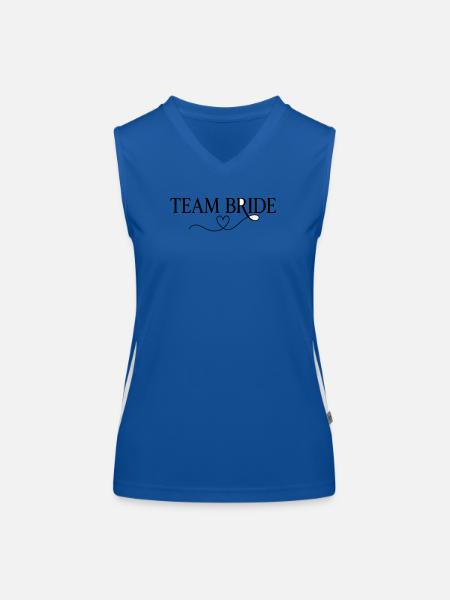 Team Bride Heart Design – Bachelor Party Bride Crew Outfit - Women's Functional Contrast Tank Top - royal/white - Front